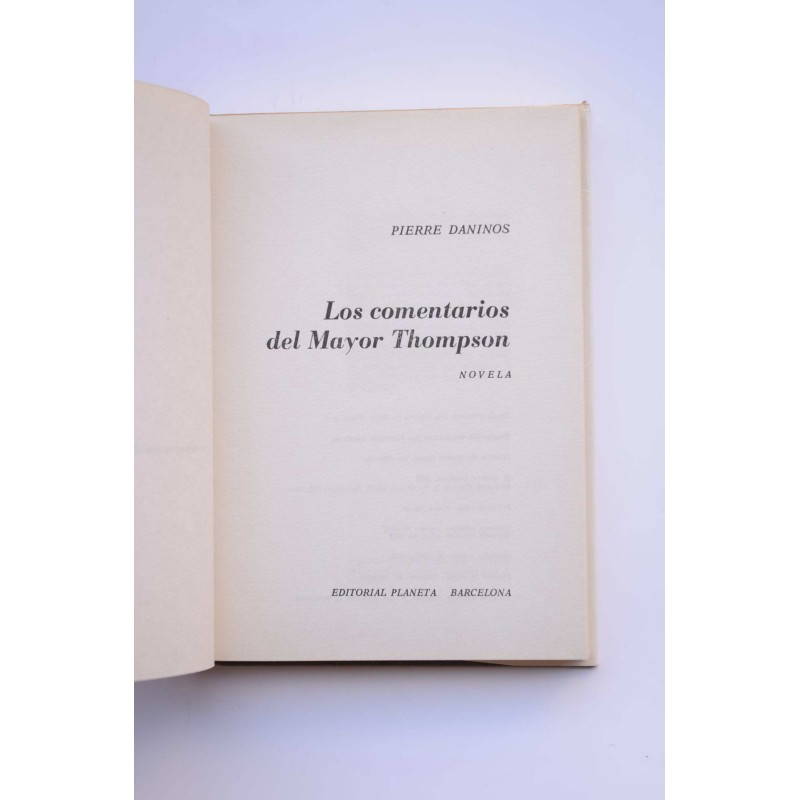 Los comentarios del Mayor Thompson