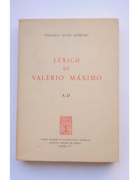 Léxico de Valerio Máximo. A-D