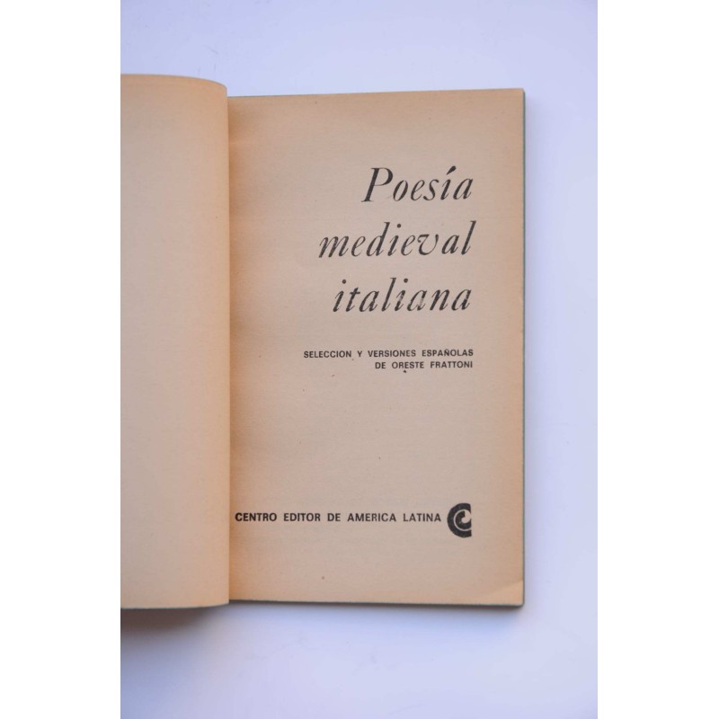 Poesía medieval italiana