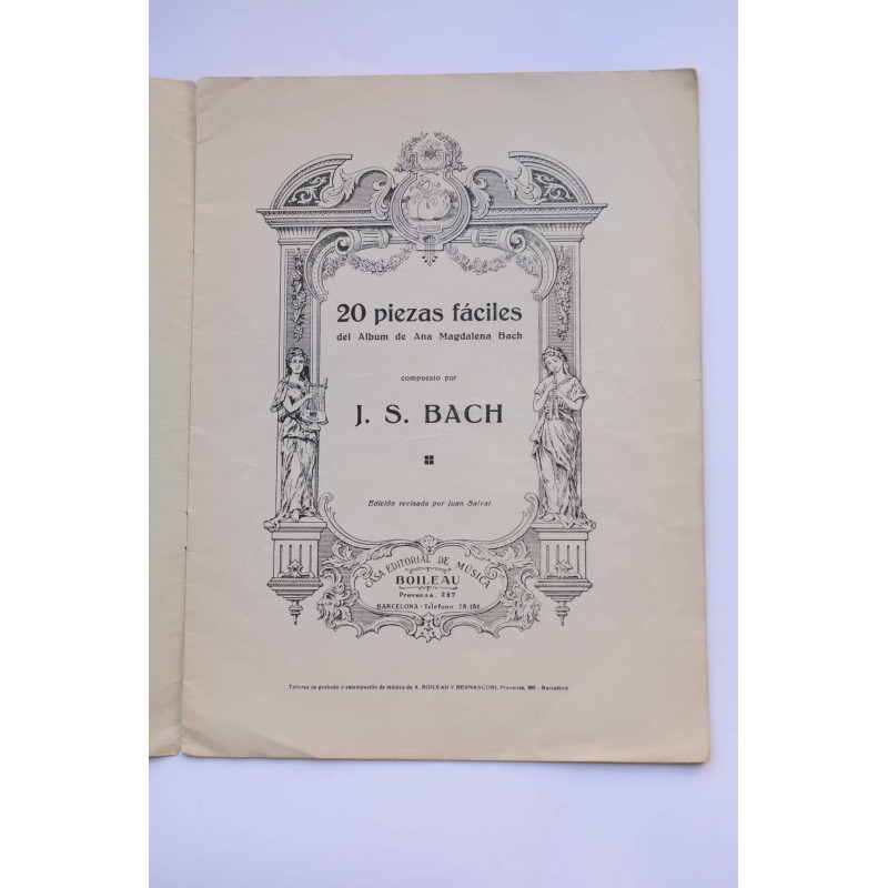 20 piezas fáciles del álbum de Magdalena Bach