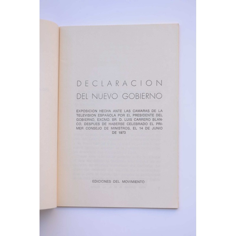 Declaración del Nuevo Gobierno