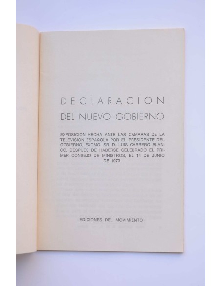 Declaración del Nuevo Gobierno