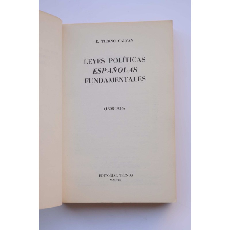 Leyes políticas españolas fundamentales...