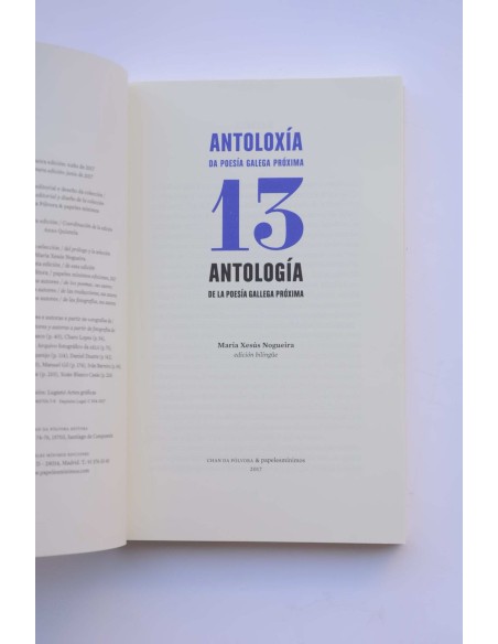 13 Antoloxía da poesía galega próxima - Antología de la poesía gallega próxima