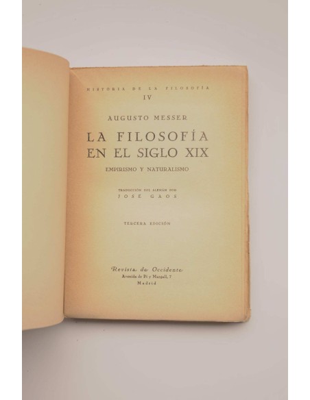 La filosofía en el siglo XIX : empirismo y naturalismo