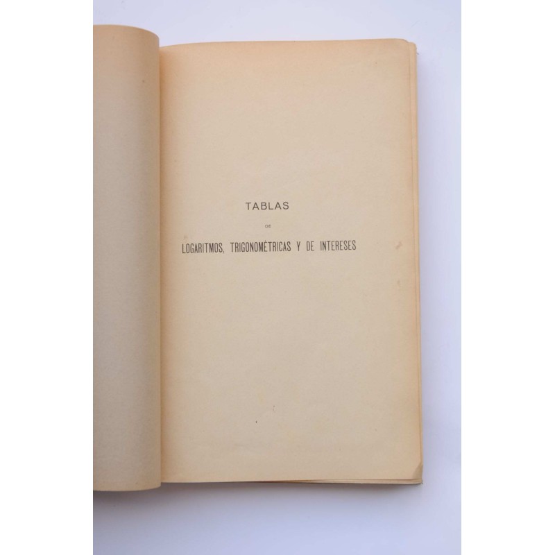 Tablas de logaritmos trigonométricas y de interés