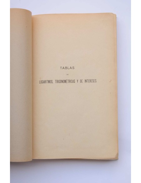 Tablas de logaritmos trigonométricas y de interés