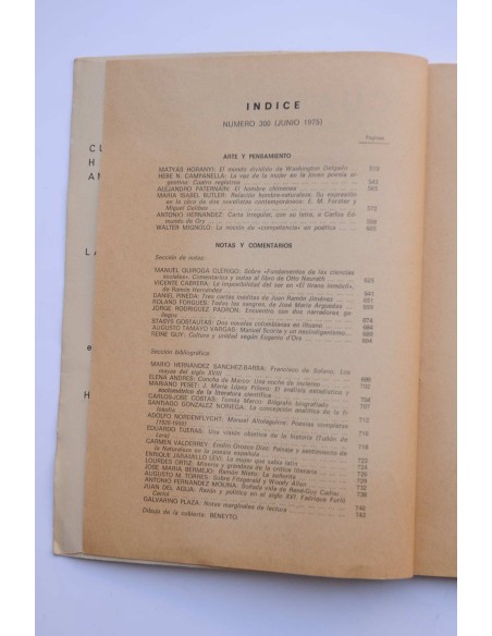 Cuadernos hispanoamericanos : revista mensual de cultura hispánica -- Nº 300, junio 1975