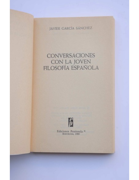 Conversaciones con la joven filosofía española 