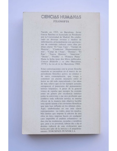 Conversaciones con la joven filosofía española 