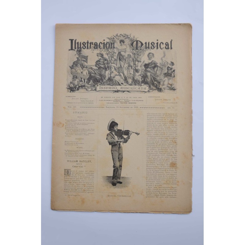 Ilustración Musical Hispano-Americana, nº 136, Año VI, 15 septiembre 1893