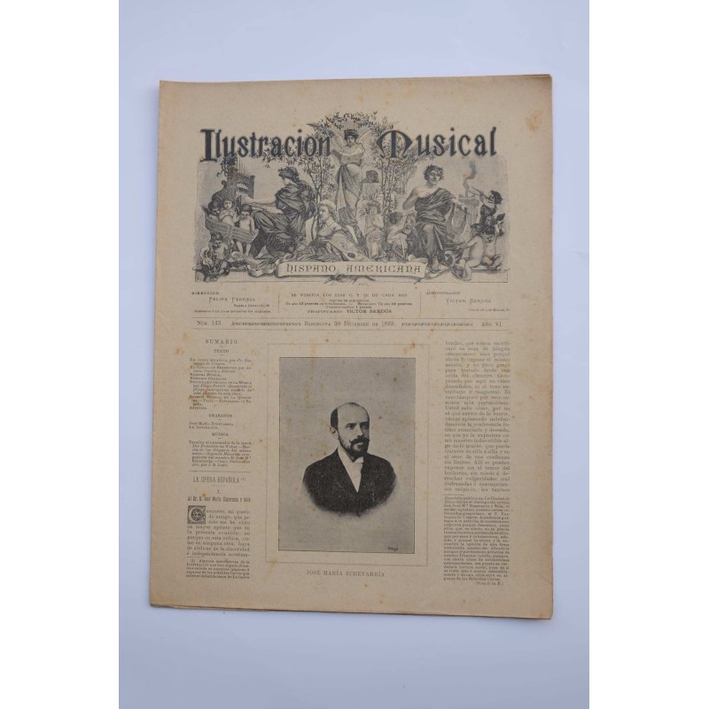 Ilustración Musical Hispano-Americana. Nº 143, Año VI, 30 diciembre 1893