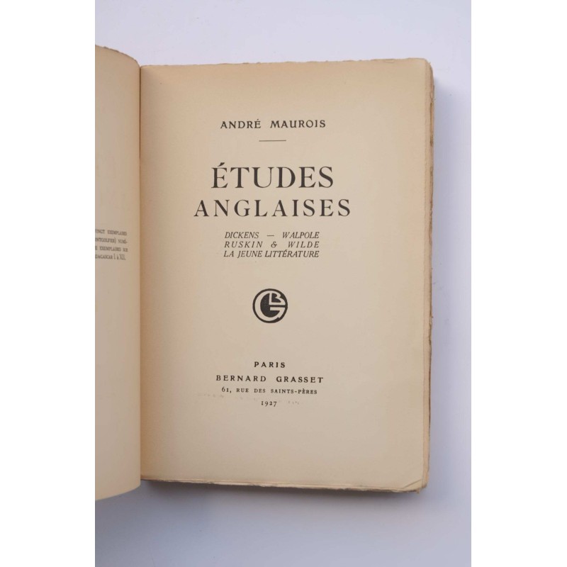 Études anglaises : Dickens, Walpole, Ruskin &...