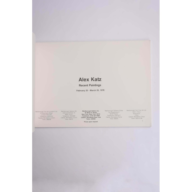 Alex Katz : recent paintings : catálogo de...
