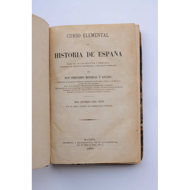 Curso elemental de Historia de España