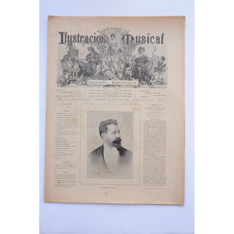 Ilustración Musical Hispano-Americana. Nº 104, Año V, 15 mayo 1892