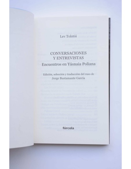 Conversaciones y entrevistas. Encuentros en Yásnaia Poliana