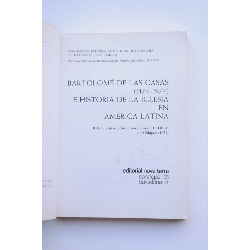 Bartolomé de las Casas (1474 - 1974) e historia...