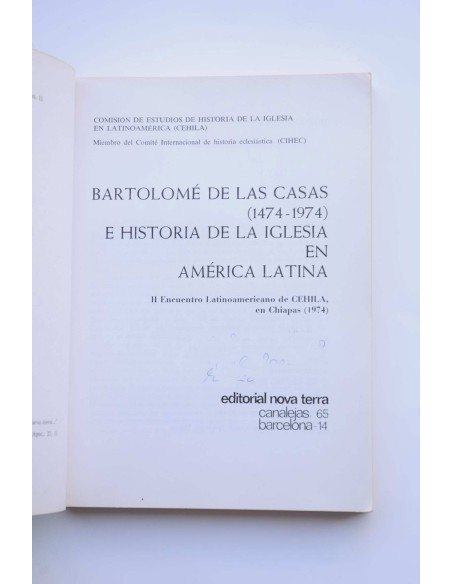 Bartolomé de las Casas (1474 - 1974) e historia de la Iglesia en América Latina