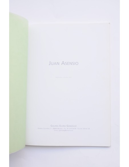 Juan Asensio. Catálogo de exposiciones, 2003