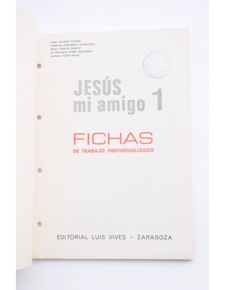 Jesús mi amigo 1. Fichas de trabajo individualizado