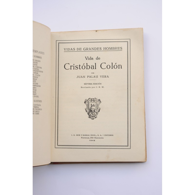 Vida de Cristóbal Colón
