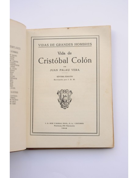 Vida de Cristóbal Colón