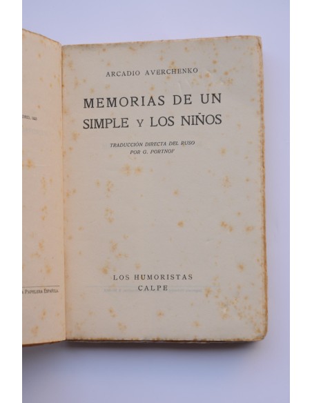 Memorias de un simple y los niños