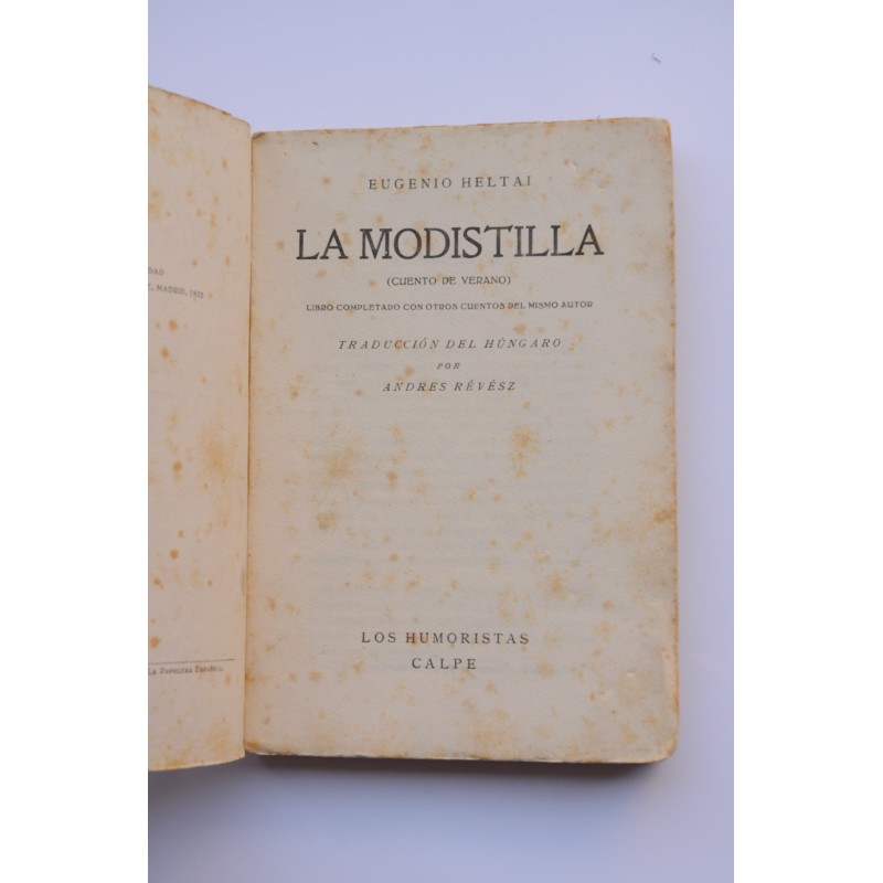 La modistilla : cuentos de verano : libro...