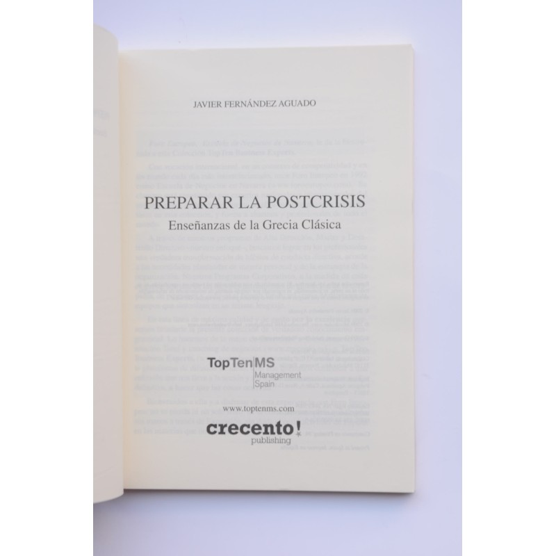 Preparar la postcrisis. Enseñanzas de la Grecia...