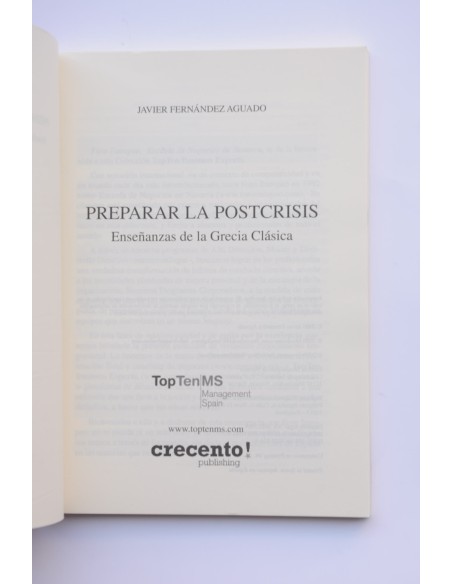 Preparar la postcrisis. Enseñanzas de la Grecia Clásica