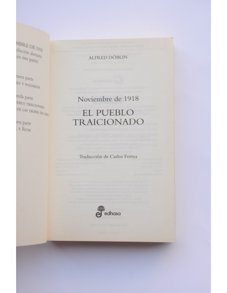 Noviembre de 1918. El pueblo traicionado