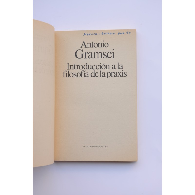 Introducción a la filosofía de la praxis