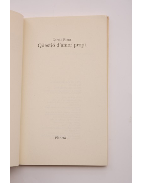 Qüestió d'amor propi