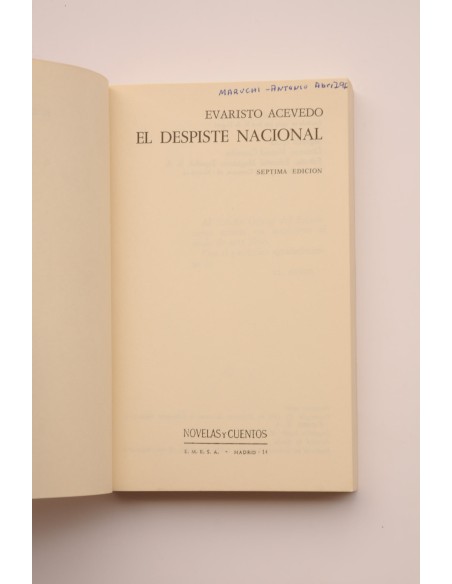 El despiste nacional. Vol. I Primera antología 1952 / 1958