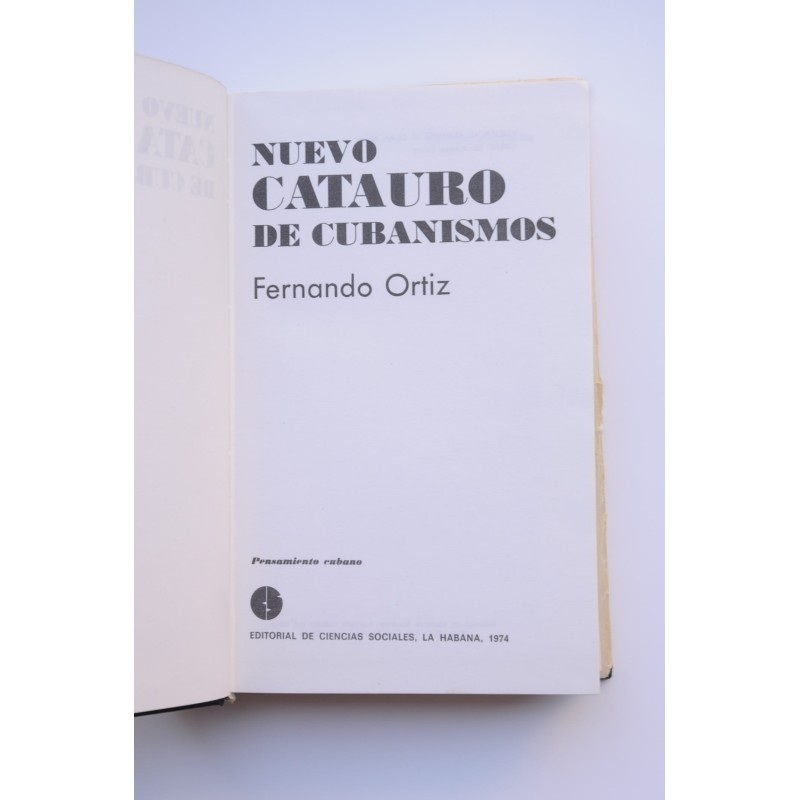 Nuevo catauro de cubanismos