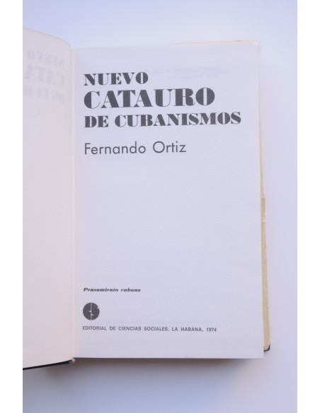 Nuevo catauro de cubanismos