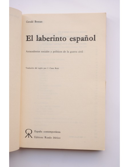El laberinto español. Antecedentes sociales y políticos de la Guerra Civil