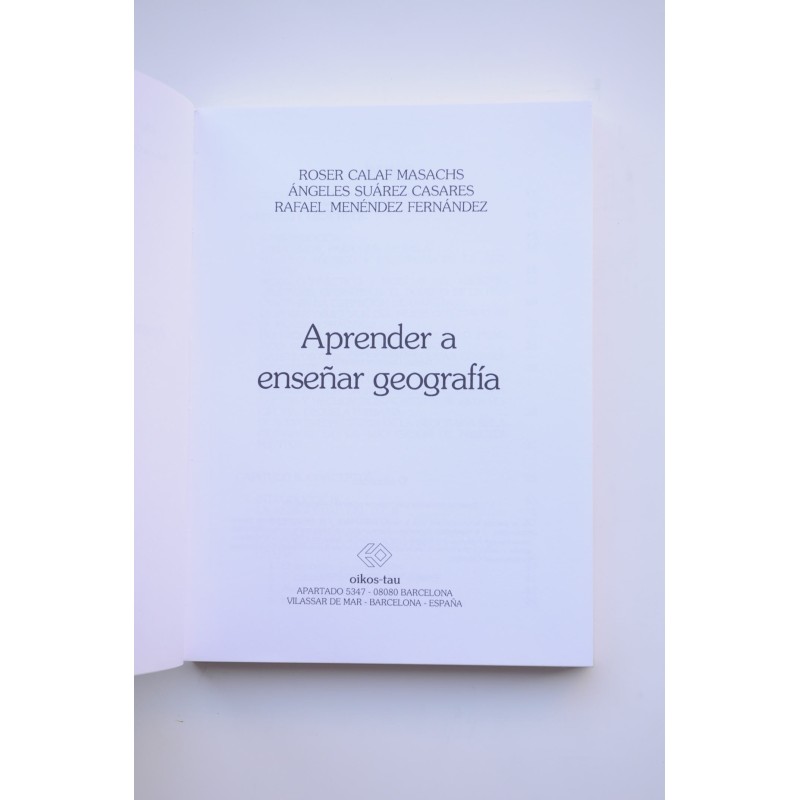 Aprender a enseñar geografía
