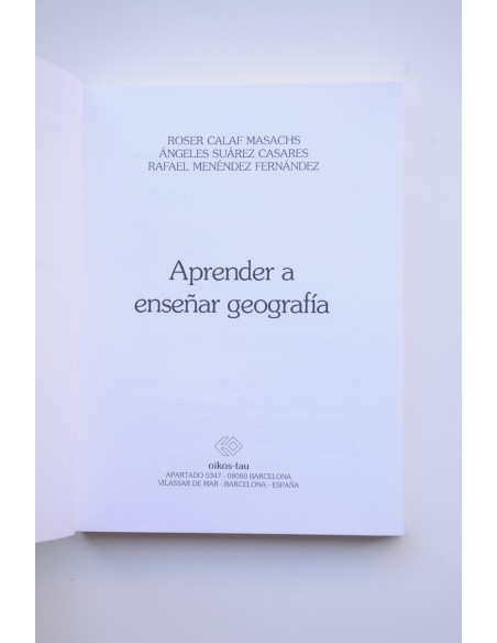 Aprender a enseñar geografía