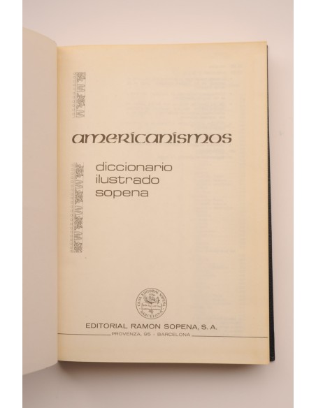 Americanismos. Diccionario ilustrado Sopena