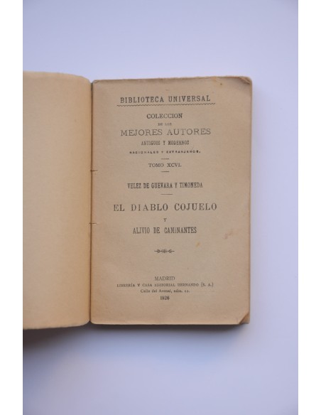 El diablo cojuelo, Sobremesa y Alivio de Caminantes