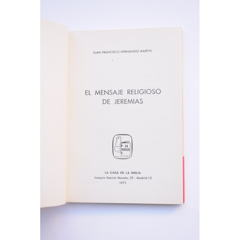 El mensaje religioso de Jeremías