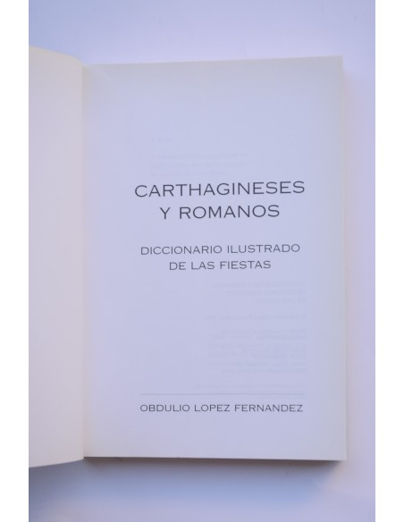 Carthagineses y Romanos. Diccionario ilustrado de las fiestas