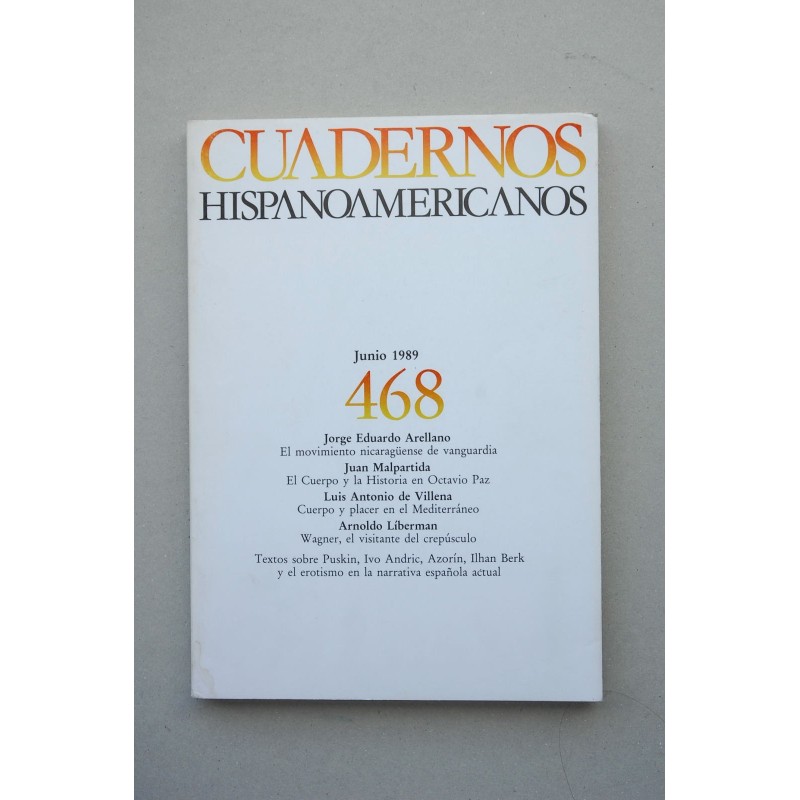 Cuadernos hispanoamericanos : revista mensual de cultura hispánica -- N. 468 (junio 1989)