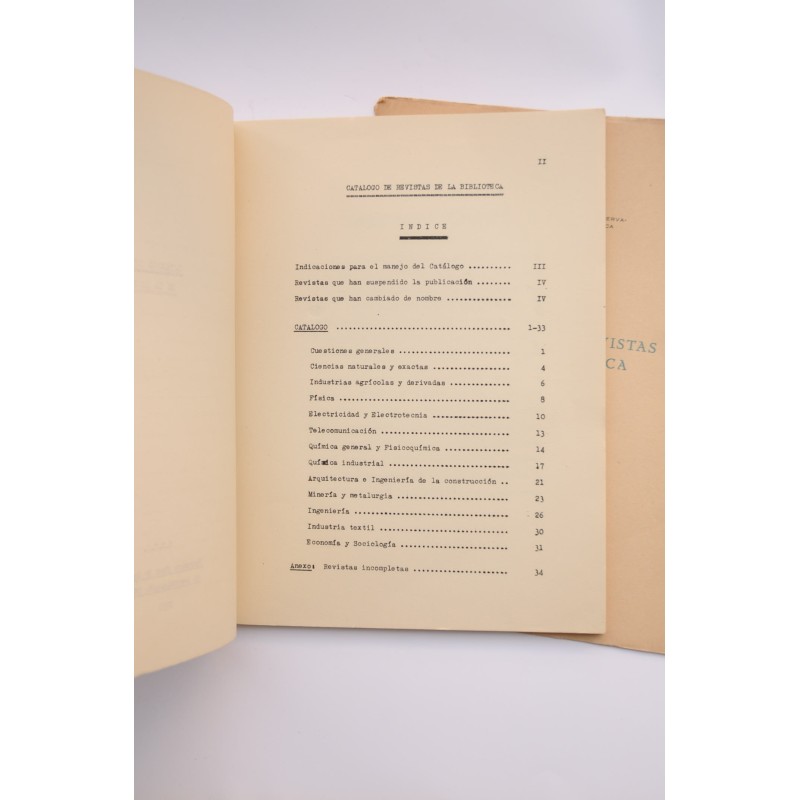 Catálogo de Revistas de la Biblioteca