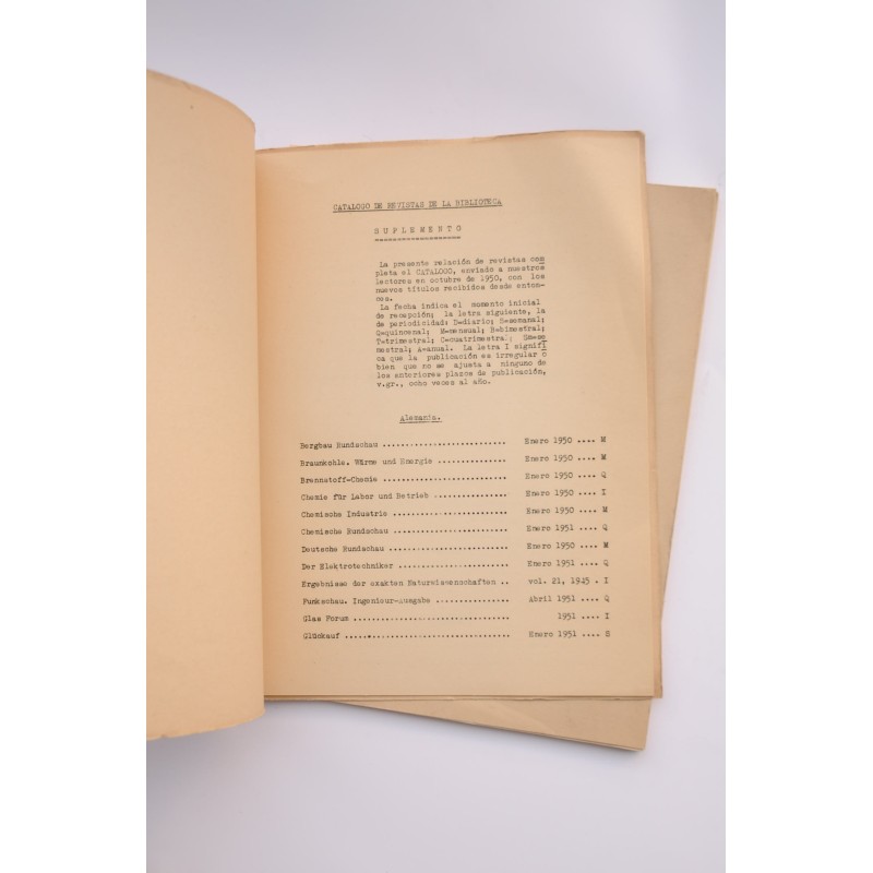 Catálogo de Revistas de la Biblioteca