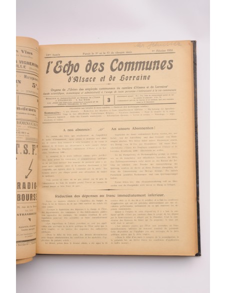 L'Echo des Communes d'Alsace et de Lorrain 
