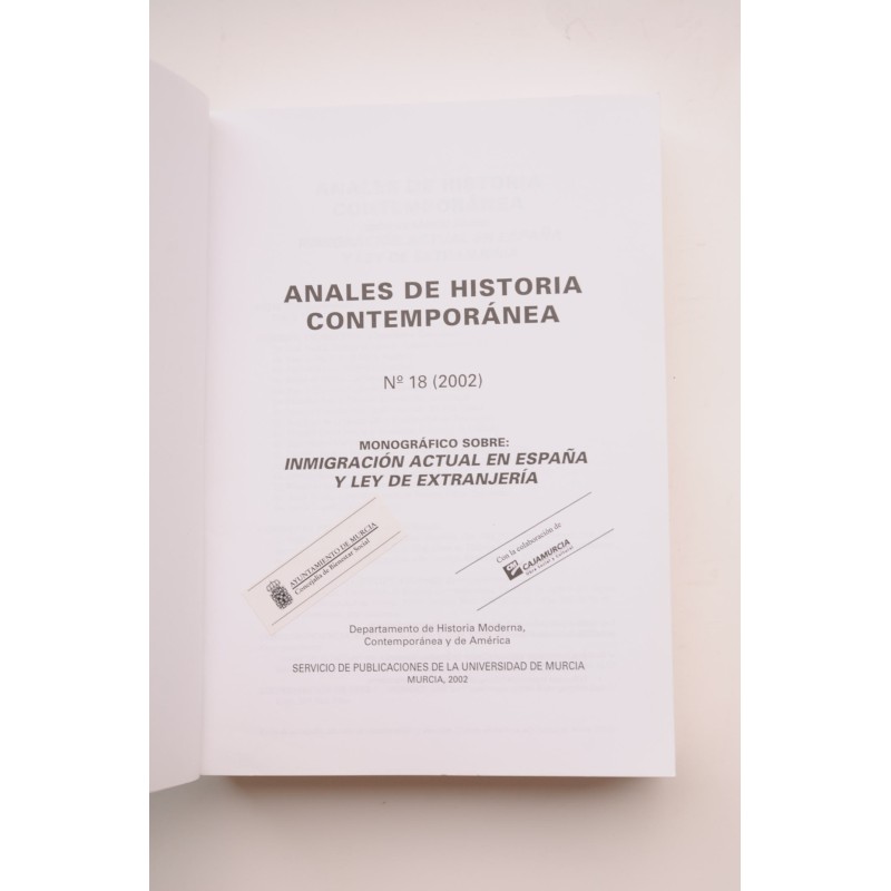 Anales de historia contemporánea, nº 18 (2002)