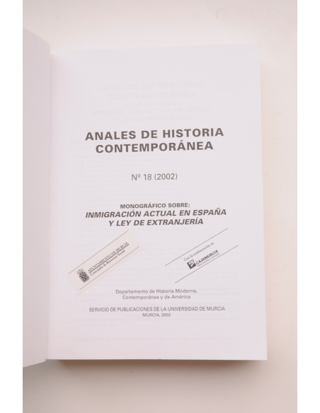 Anales de historia contemporánea, nº 18 (2002)